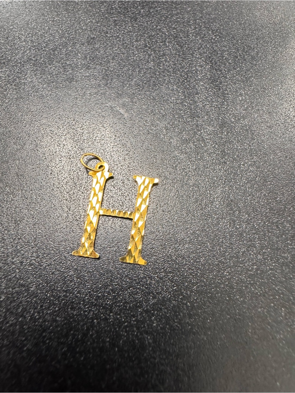 18K Real Gold Letter H Pendant Charm - Women Jewelry